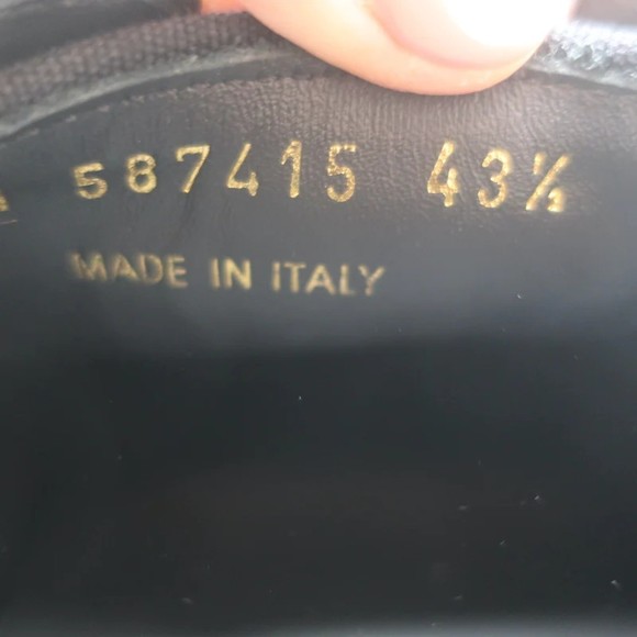 Saint Laurent Venice Low Top Sneakers Black Grained Leather Size 43.5 NEW - Picture 10 of 11